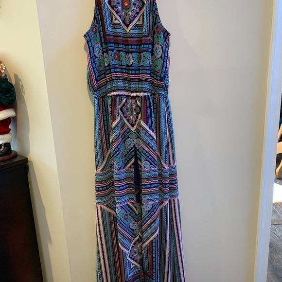 New York & Company Open Back Split Front with Shorts Underneath Small Maxi Dress - Picture 1 of 7
